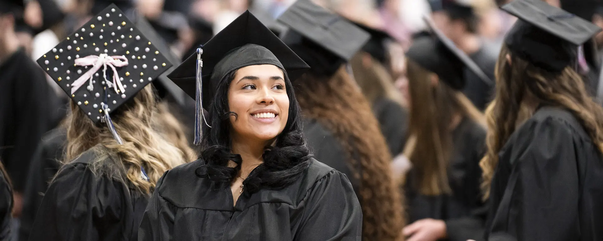 Graduate at commencement